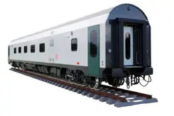 Impressie van een treinwagon.
