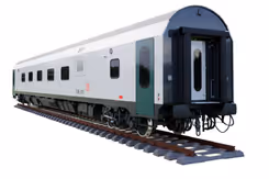 Impressie van een treinwagon.