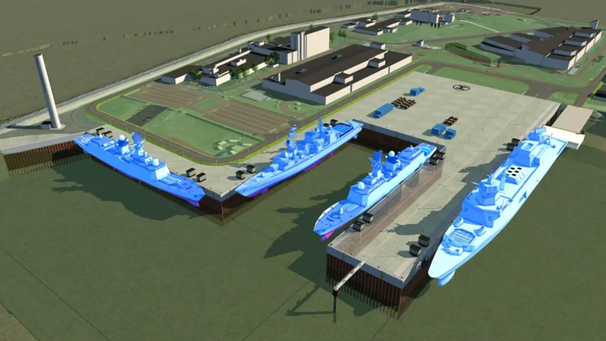 Schepen zijn ingetekend in het ontwerp van de nieuwe Berghaven. 
