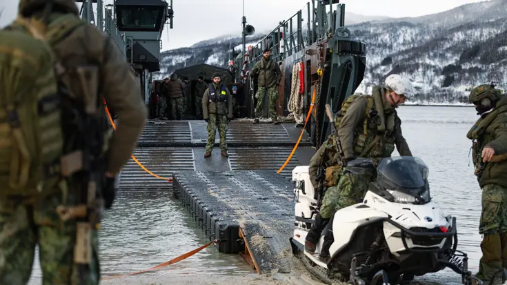 Amfibische landing van mariniers.