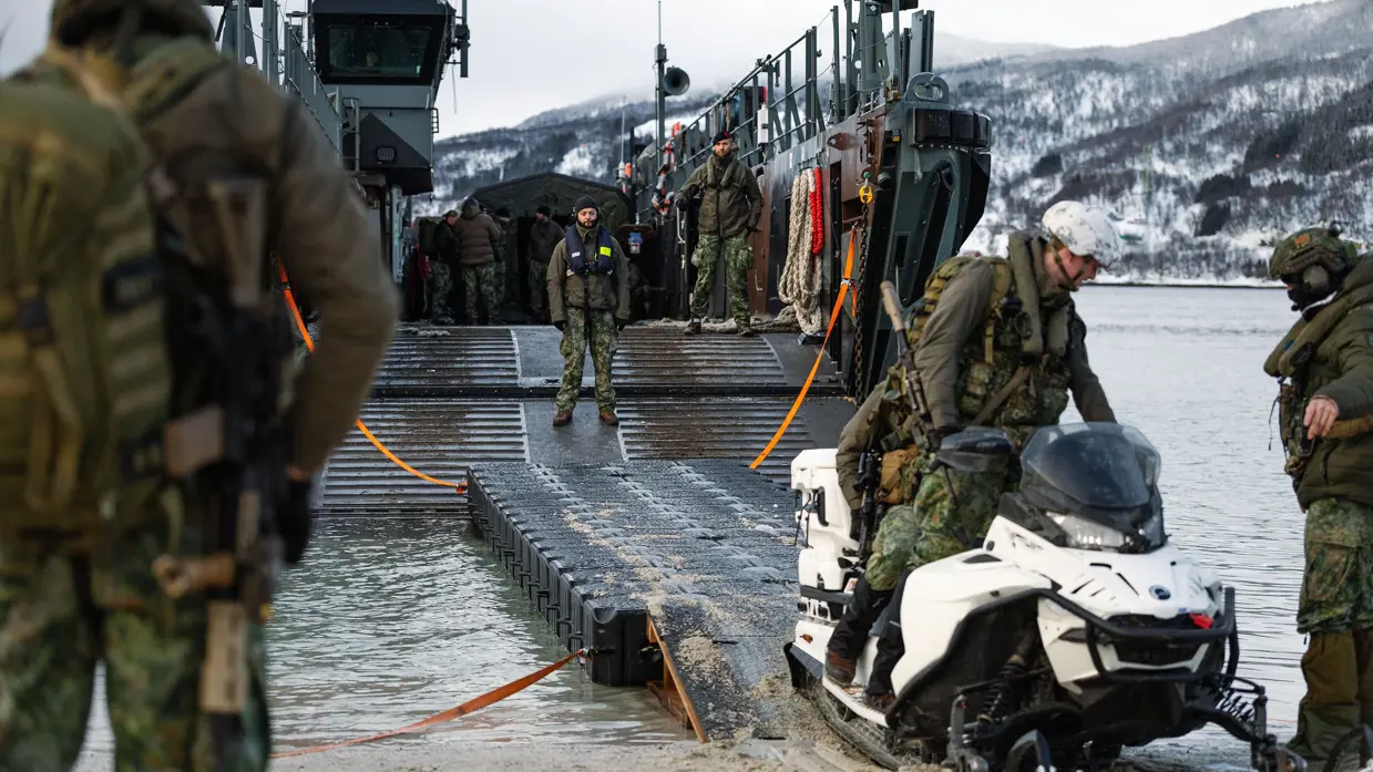 Amfibische landing van mariniers.