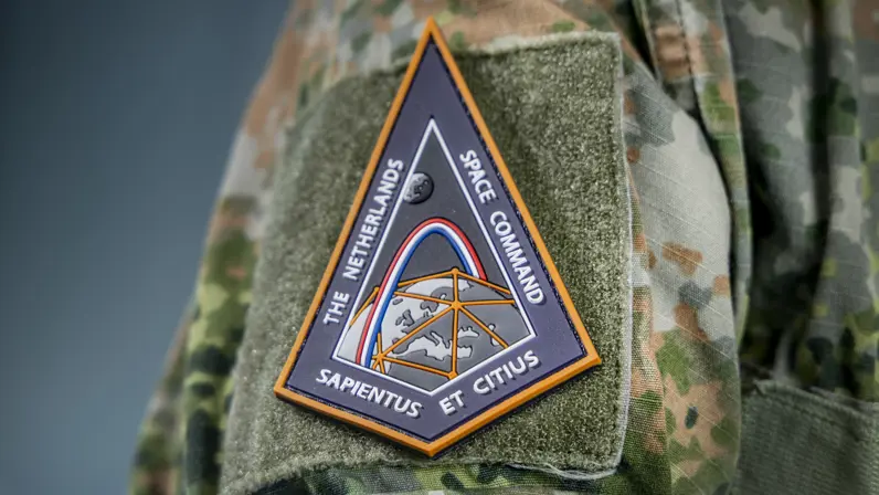 Patch van het Space Command voor op het gevechtstenue.