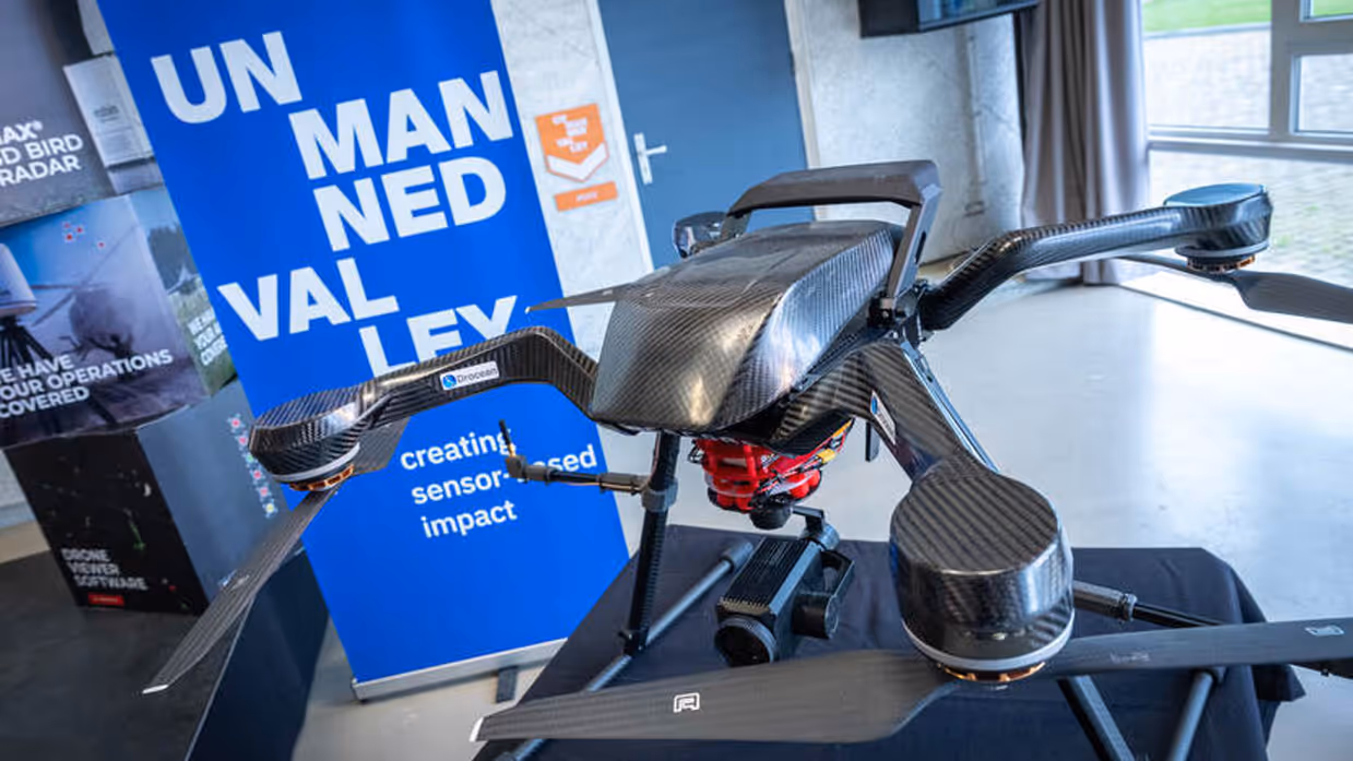 Een tentoongestelde drone.