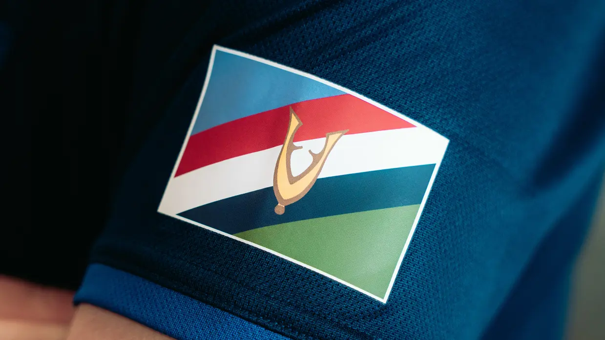 Details van het bijzondere shirt voor de wedstrijd Cambuur Leeuwarden-Vitesse van vanavond.