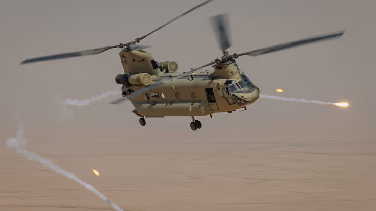 Chinook transporthelikopter.