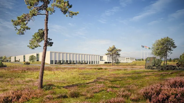 Een exterieurplaatje van het Technologie Centrum Land. 