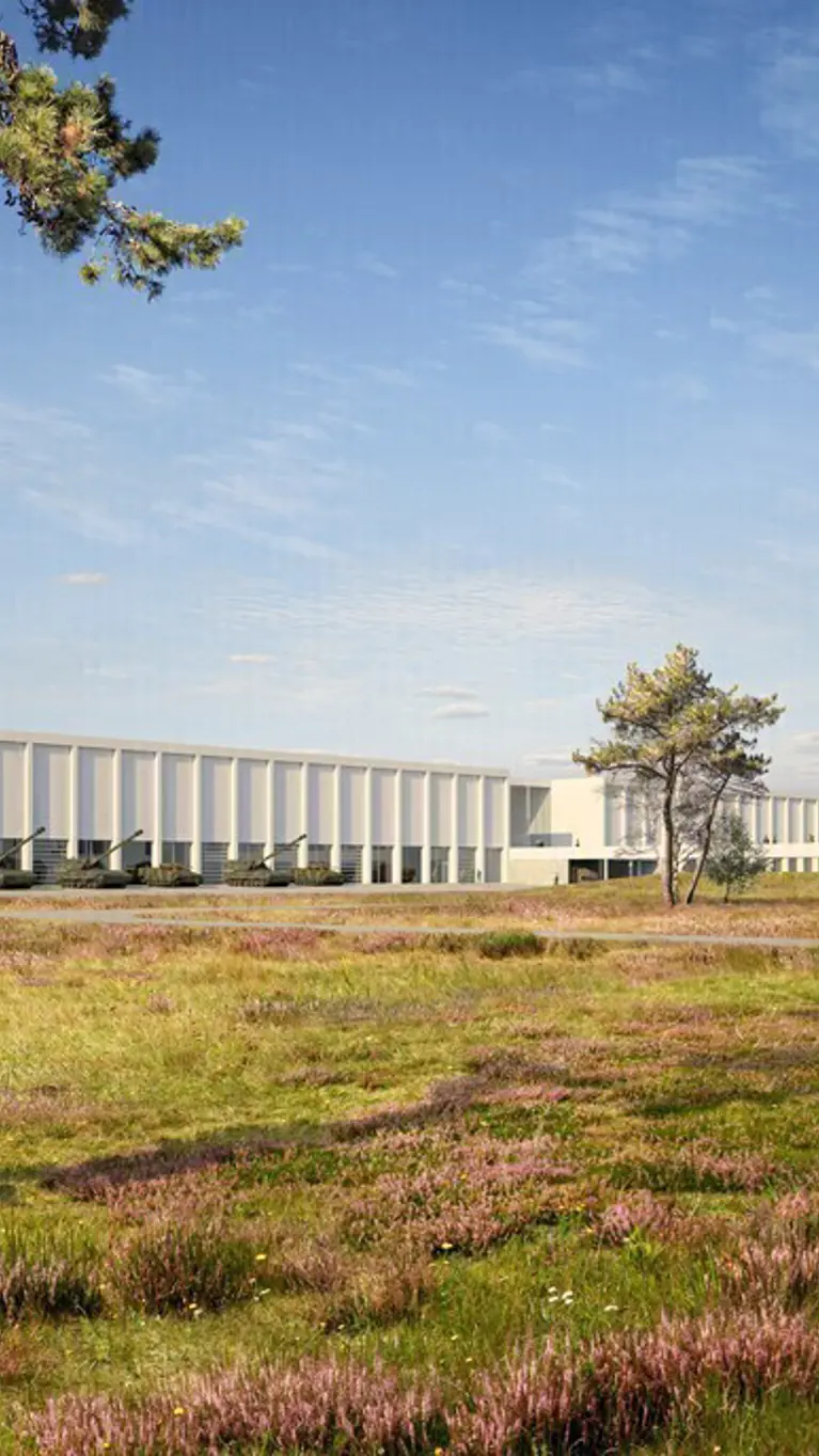 Een exterieurplaatje van het Technologie Centrum Land. 