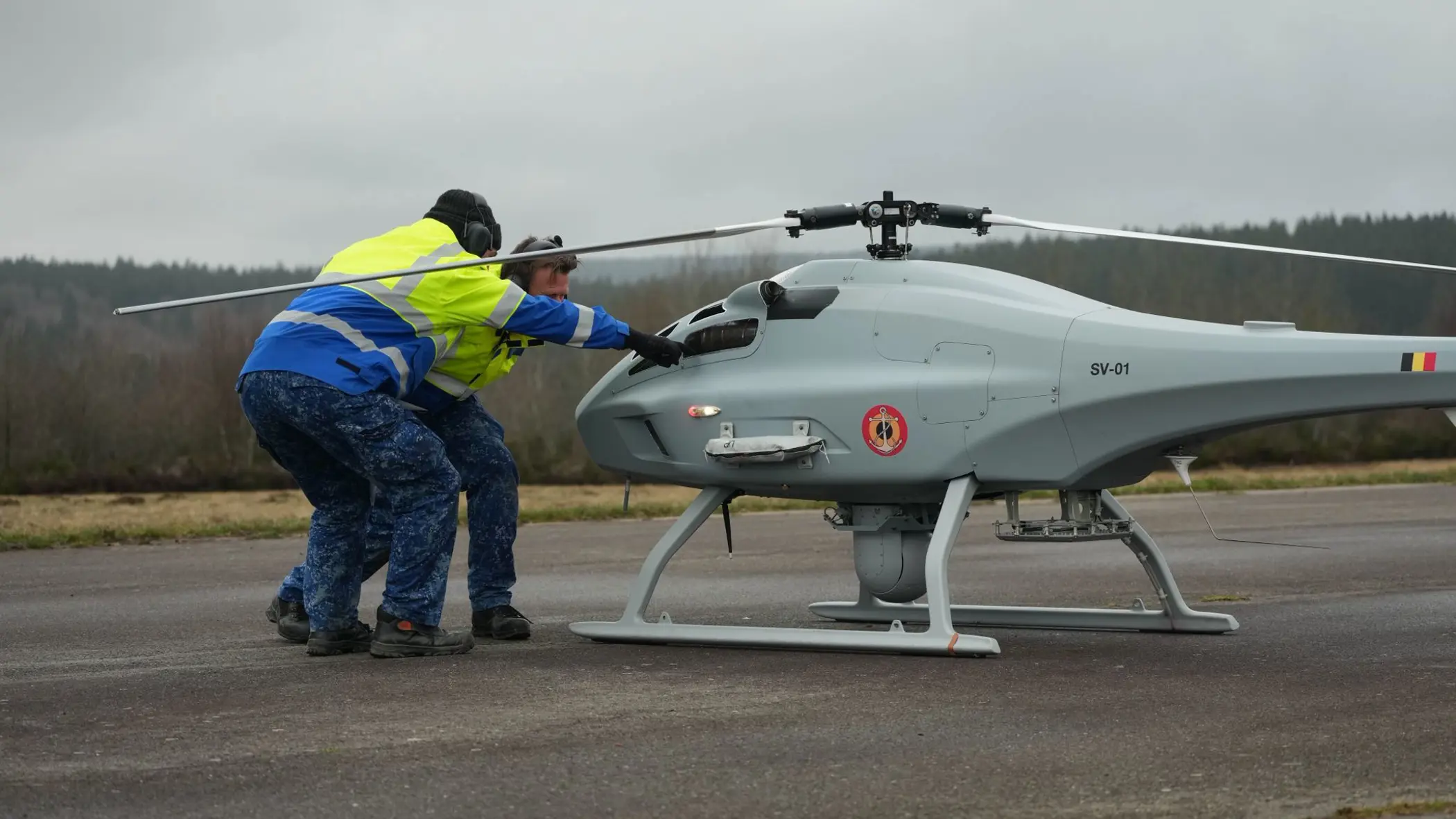 Monteurs checken de Skeldar