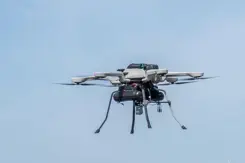 Een vliegende drone.