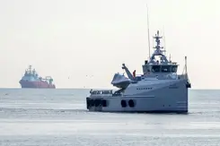 De DSS Galatea op open zee