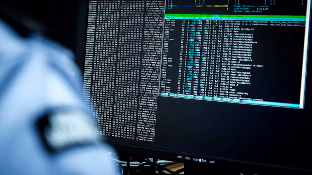 Computerscherm vol tekens.