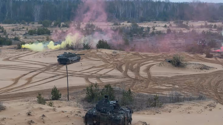 Tankgevecht in Litouwen.