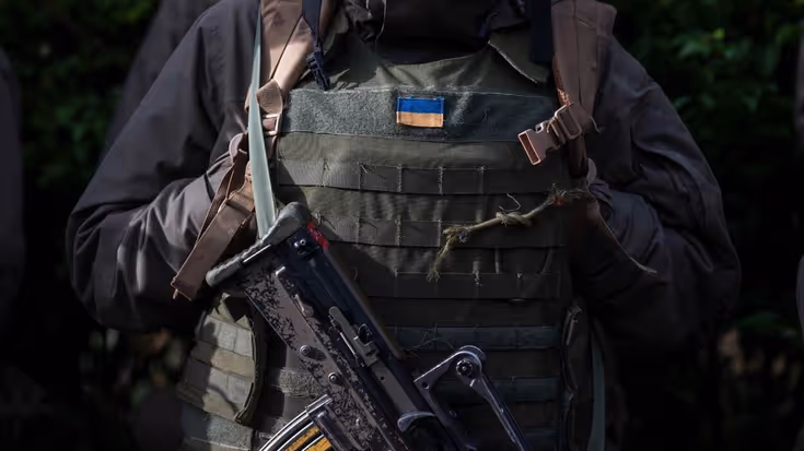 Een Oekraïense militair.