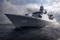 Zr.Ms. Evertsen op zee.