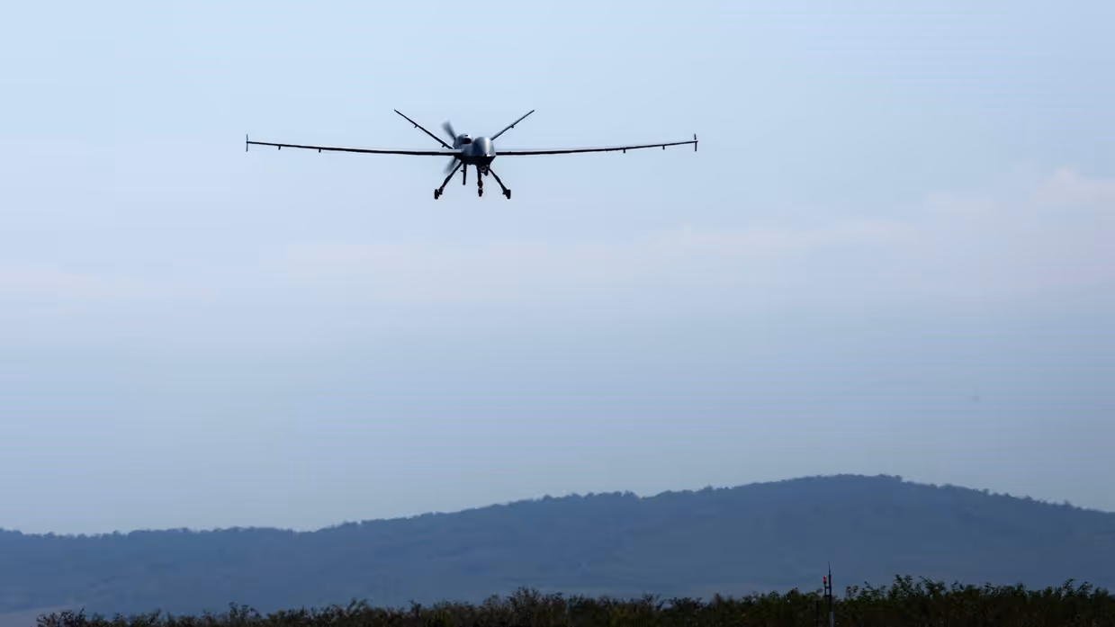 MQ9 Reaper vliegt in de lucht