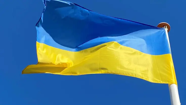 Vlag van Oekraine. 